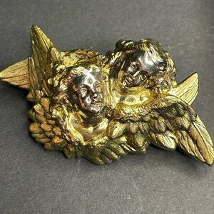 Vintage cherub label pin